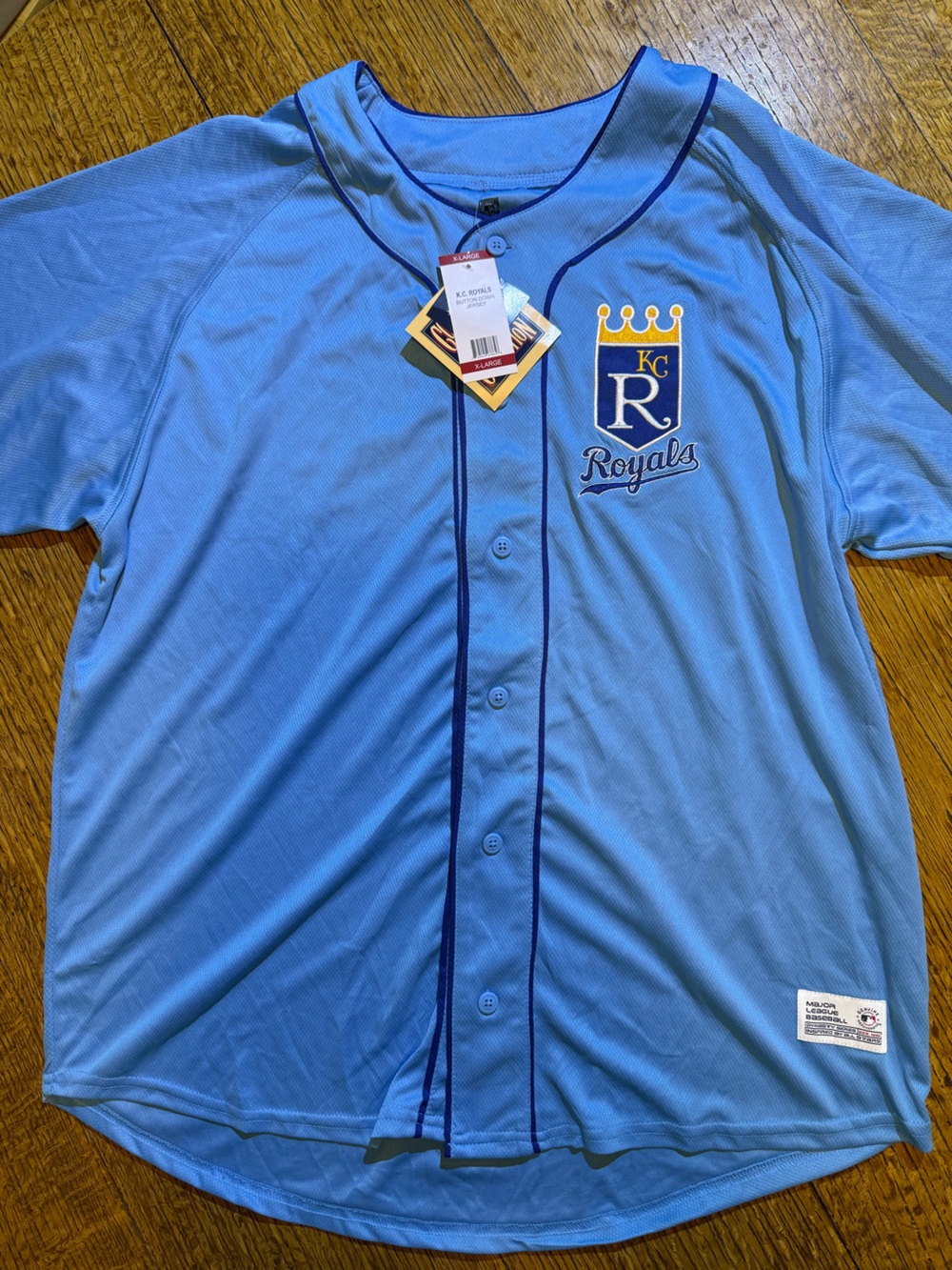 Kansas City Royals Men’s Light Blue Button-Up Jersey